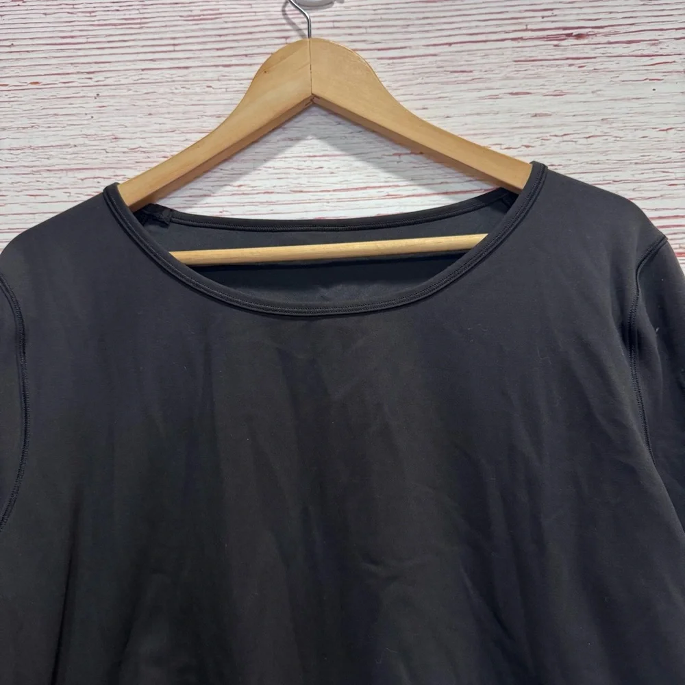 Lululemon Wunder Train Cropped Long Sleeve in Black Sz 14
